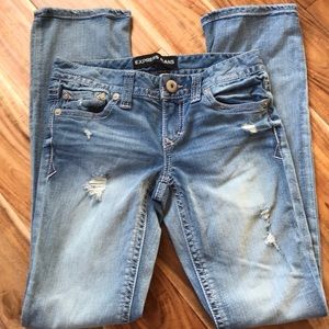 Express Barely Boot Stella Low Rise Jeans Sz 0